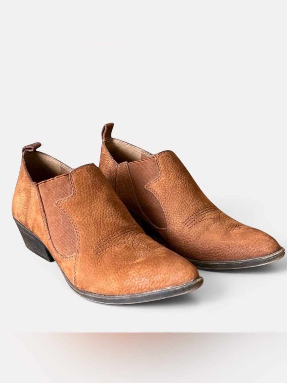 Lucky Brand Tan Ankle Leather  Booties Women’s size 7.5 - Picture 2 of 15
